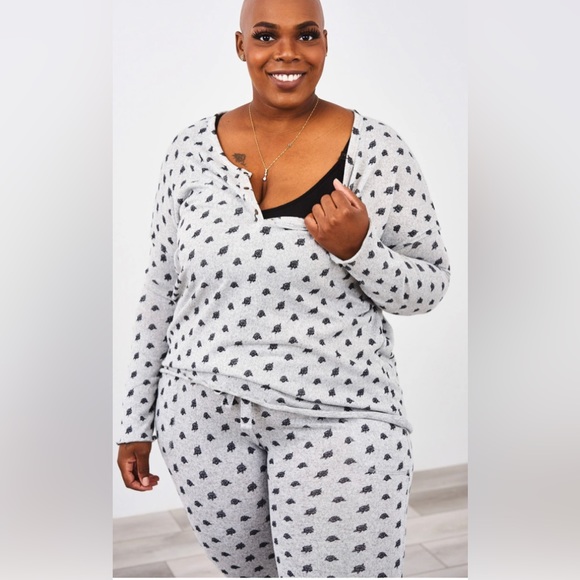 Latched Mama Nest Jogger Set XS in Heathered Rose - Picture 2 of 9